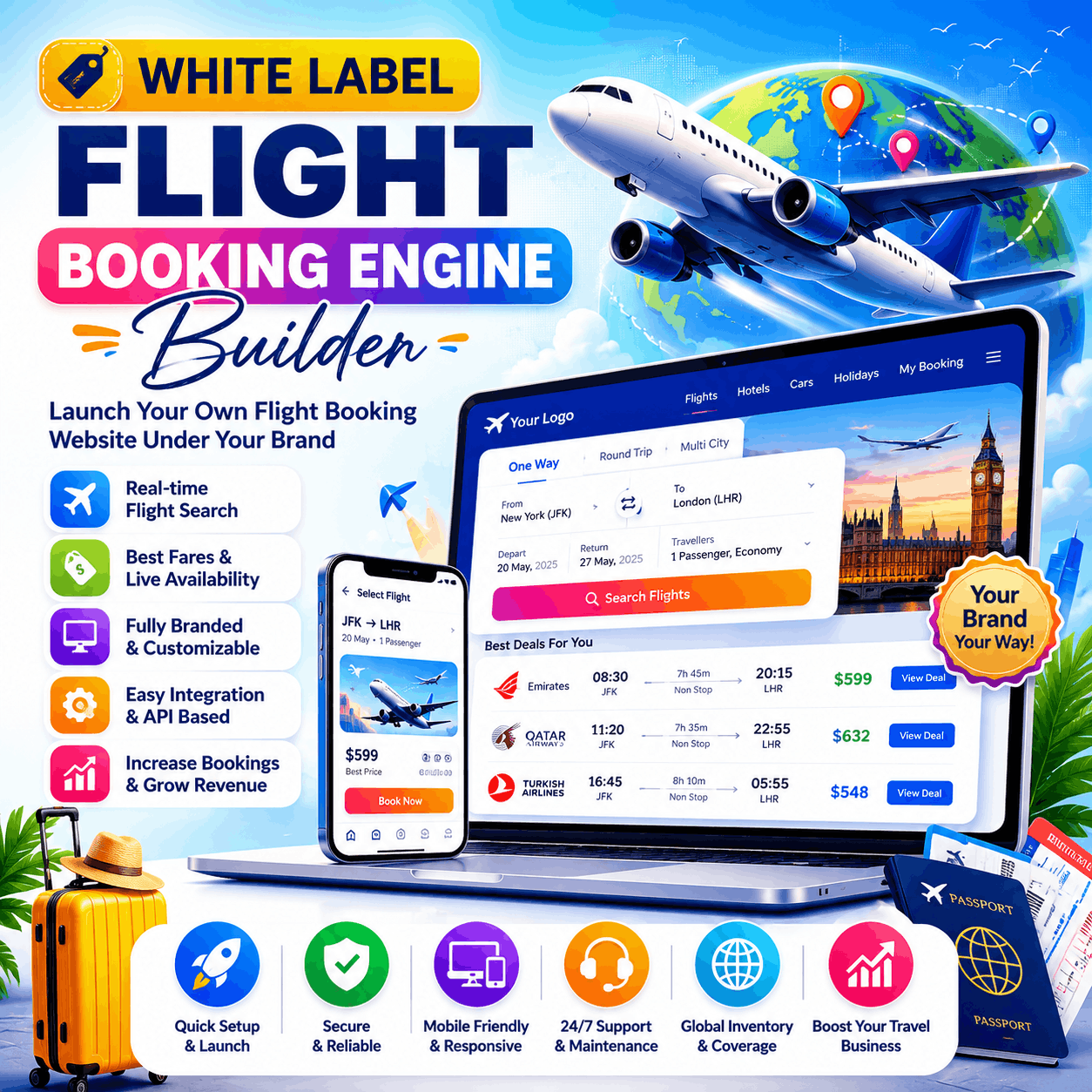 White Label Flight Booking Engine Builder in Delhi NCR